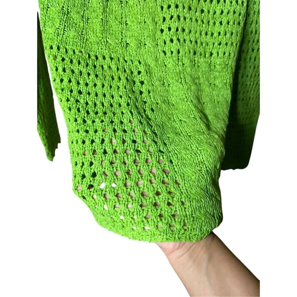 French Laundry Green Knit‎ Sweater Size M - Image 4