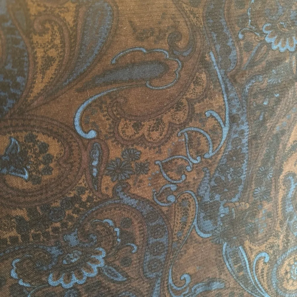 Tint Y2K Blue Semi Sheer Paisley Short Sleeve Shirt Sz M - Image 4