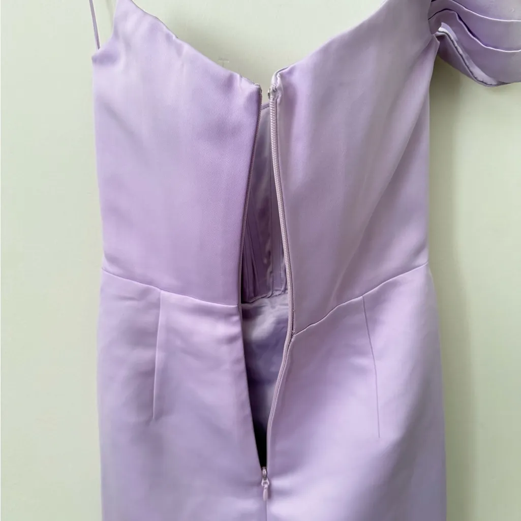 NWT Sau Lee Brandi Long Gown Women’s Dress in Pale Lavender Size 2 flaw Purple - Image 7