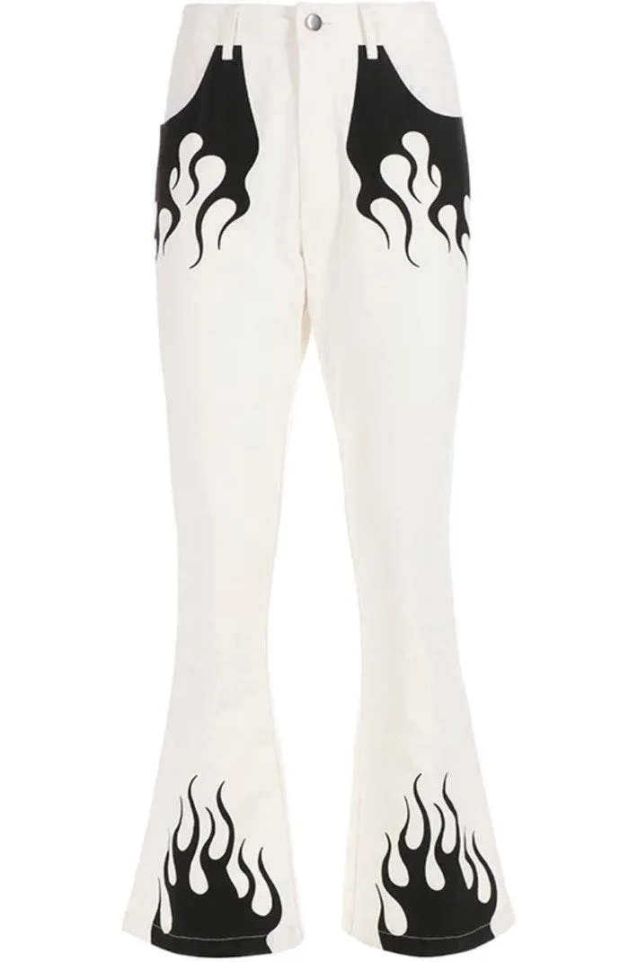 i.am.gia Black And White Flame Pants - Image 4
