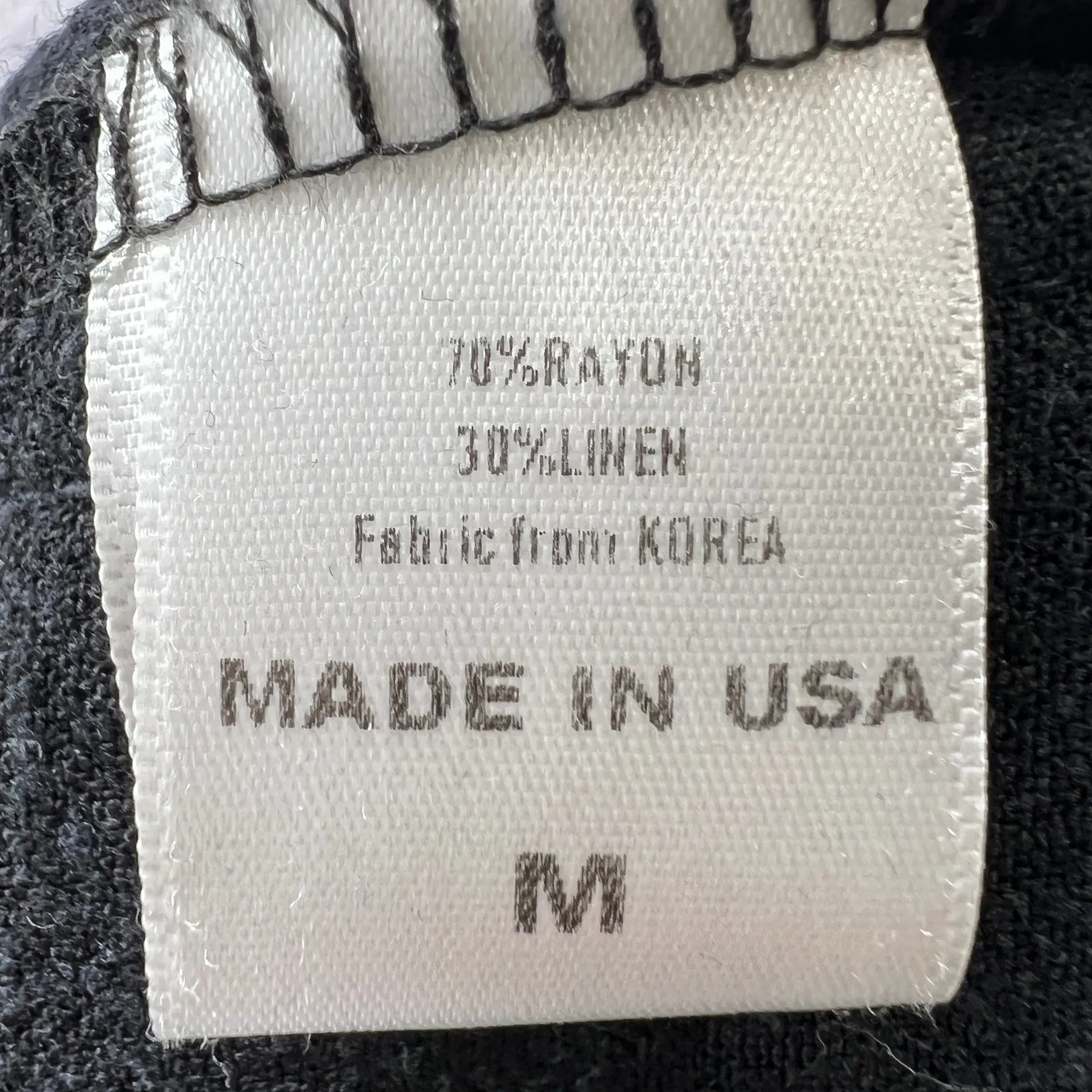 Carly Jean Los Angeles‎ Black Wide Leg Drawstring Lounge Pants Medium USA Made - Image 5