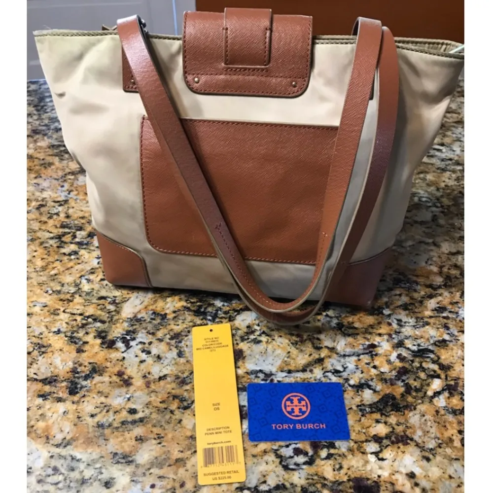 Tory Burch  Penn Mini Tote Bag, Mid Camel - Image 4