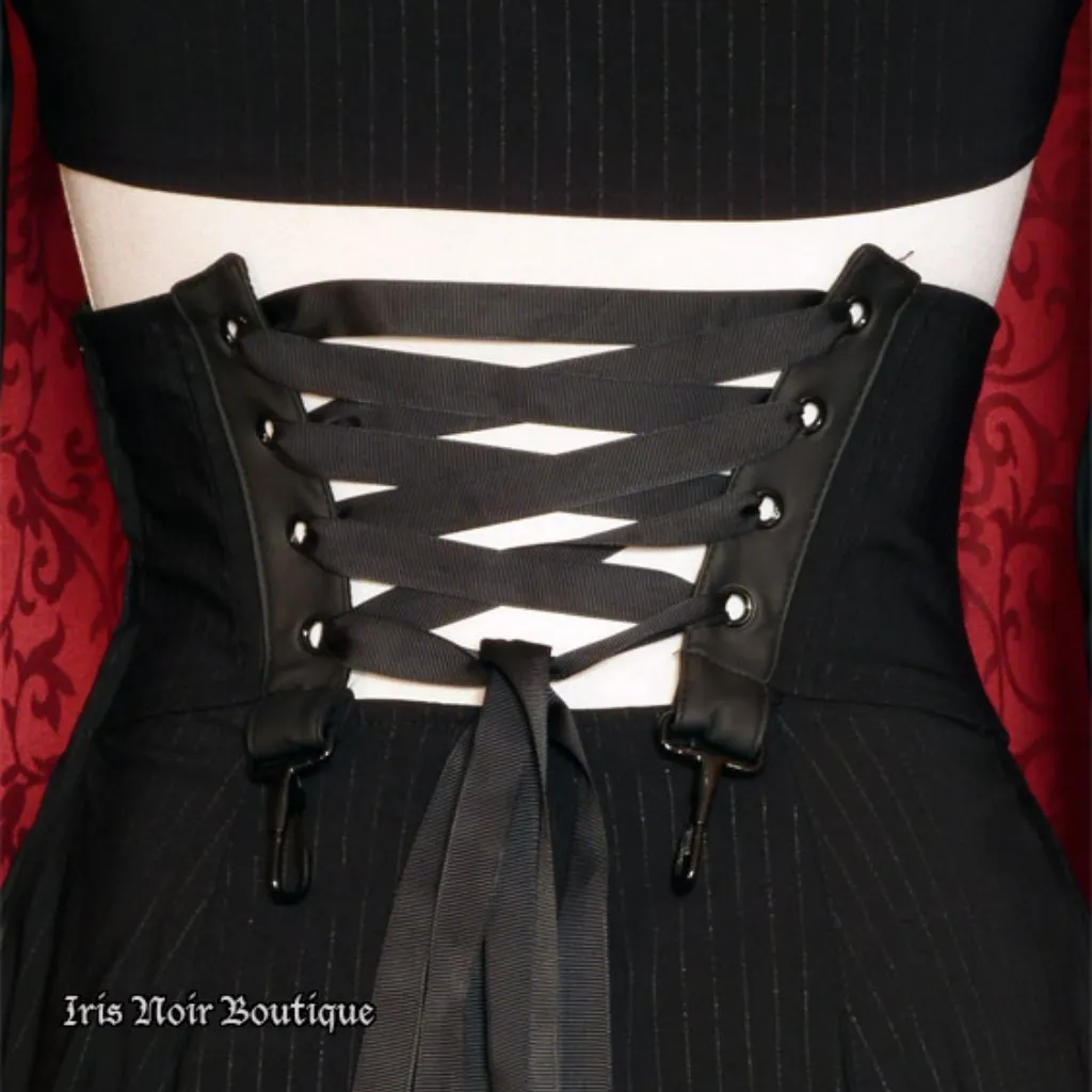 Lip Service Gangsta Pranksta Goth Steampunk High Waist Bustle Corset Skirt S - Image 9