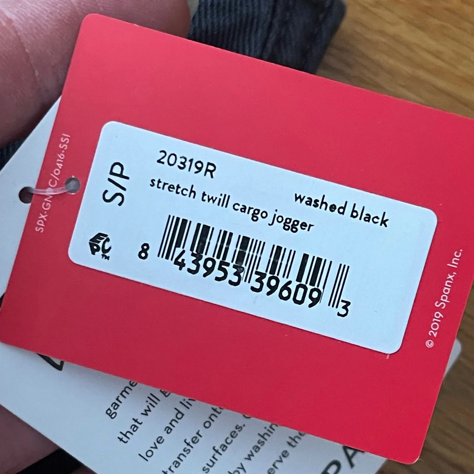 SPANX Stretch Twill Cargo Jogger Pants Small Washed Black NEW Casual - Image 7