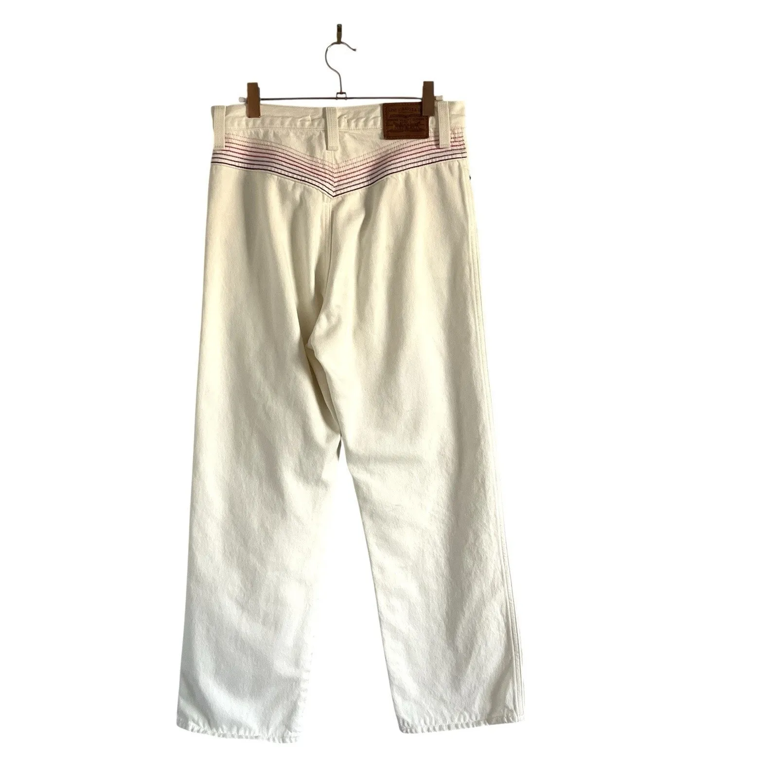 Levi's Ribcage Straight Ankle Jeans Chasing Rainbows Size 28 Coastal Festival - Image 5