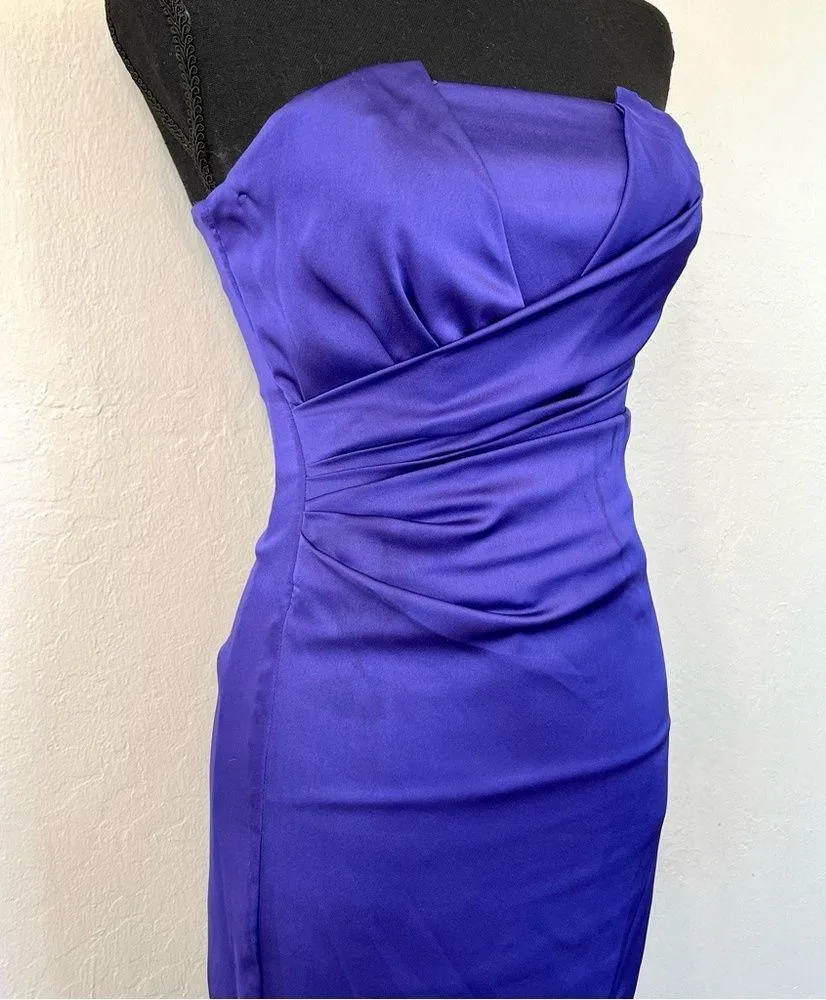 Guess by Marciano Strapless Purple Ruched Mini Dress 0 - Image 6