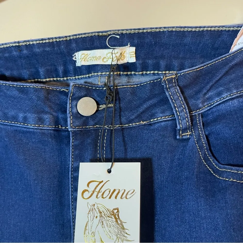 Home Folk Embroidered Flare Jeans - Image 4