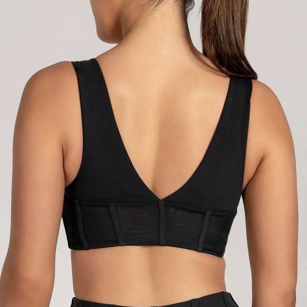 NWT MESHKI Dion Mesh Paneled Full Set: Crop Top & Leggings Black Size XS - Image 3