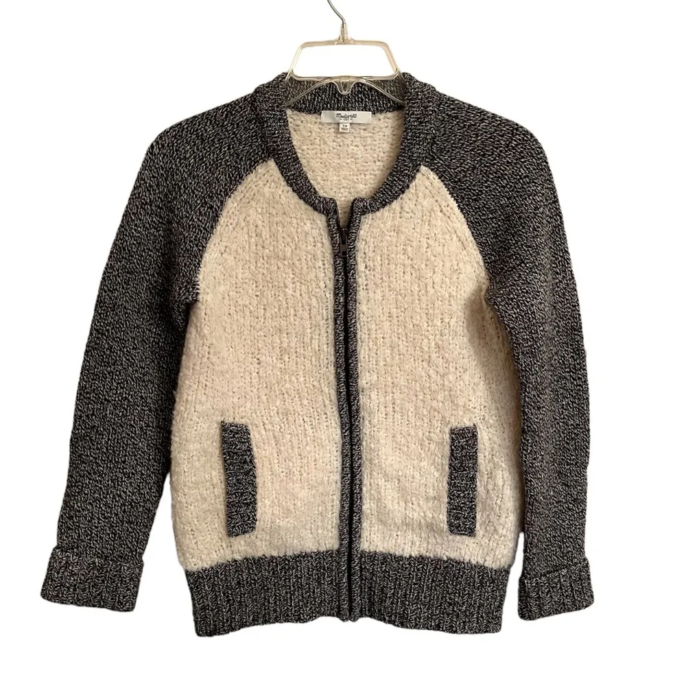 Madewell Boucle Varsity Jacket Cardigan Size XS - Image 7