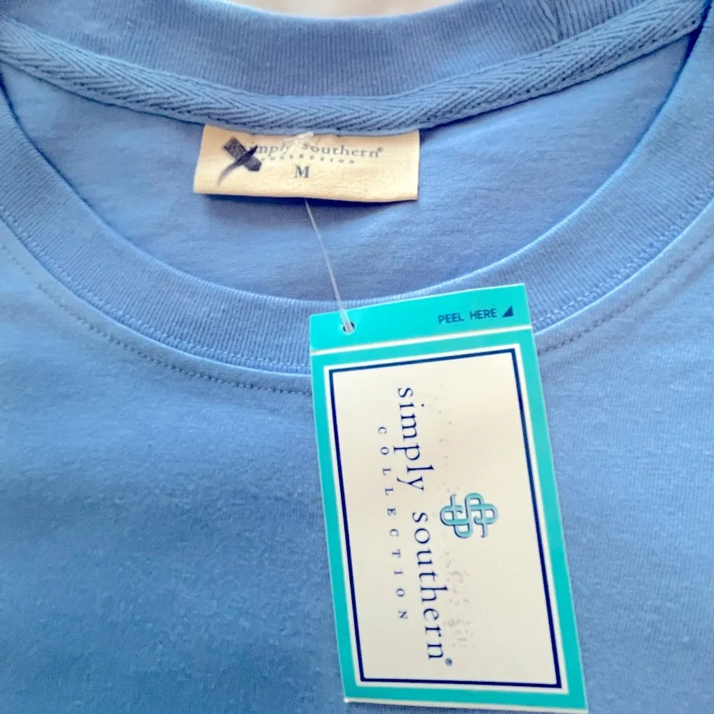Simply Southern “Nothing Good Starts In A Getaway Car”. Size M. Blue - Image 2