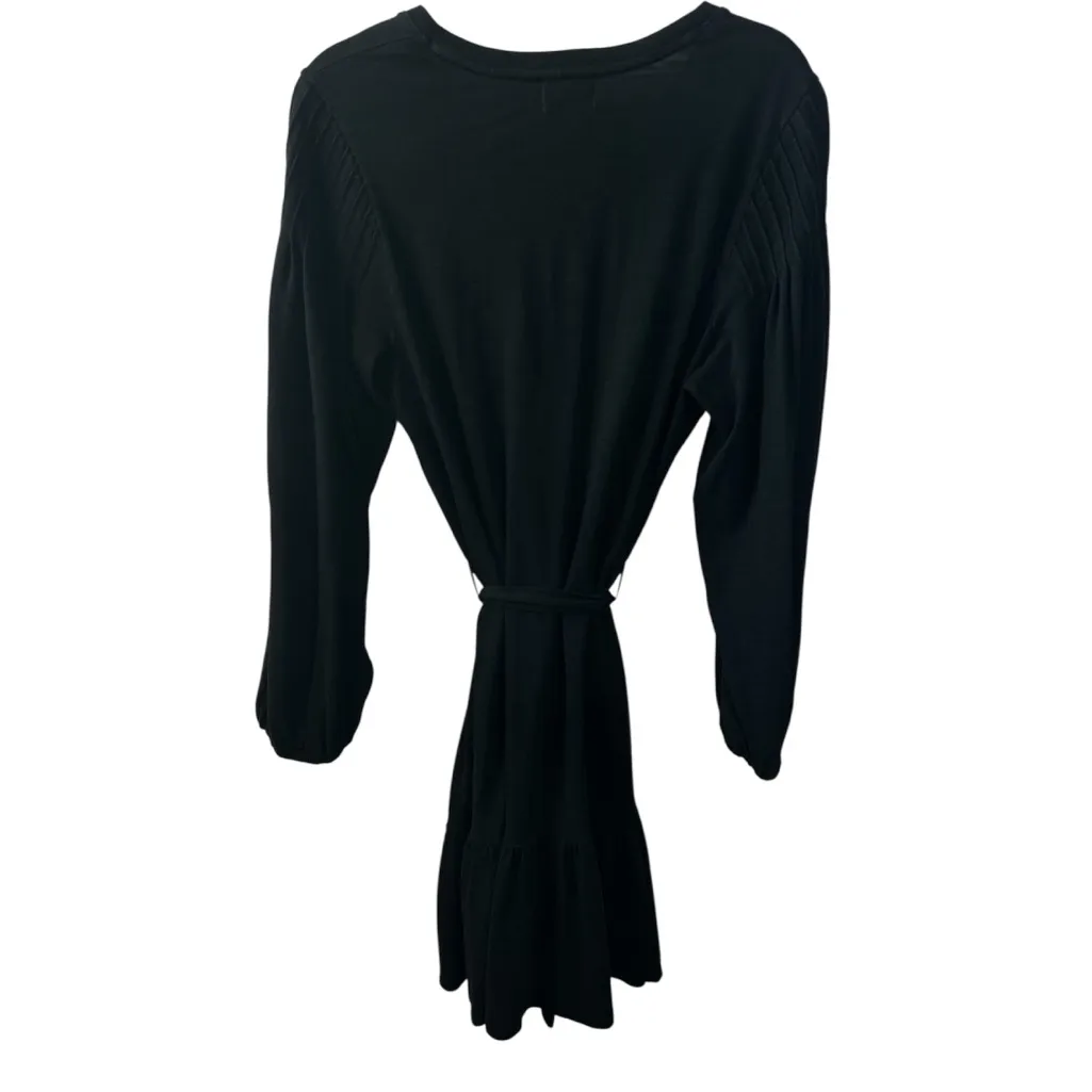 Nation LTD Talli Dress in Jet Black Long Sleeve Button Front Large Gently Used - Image 6