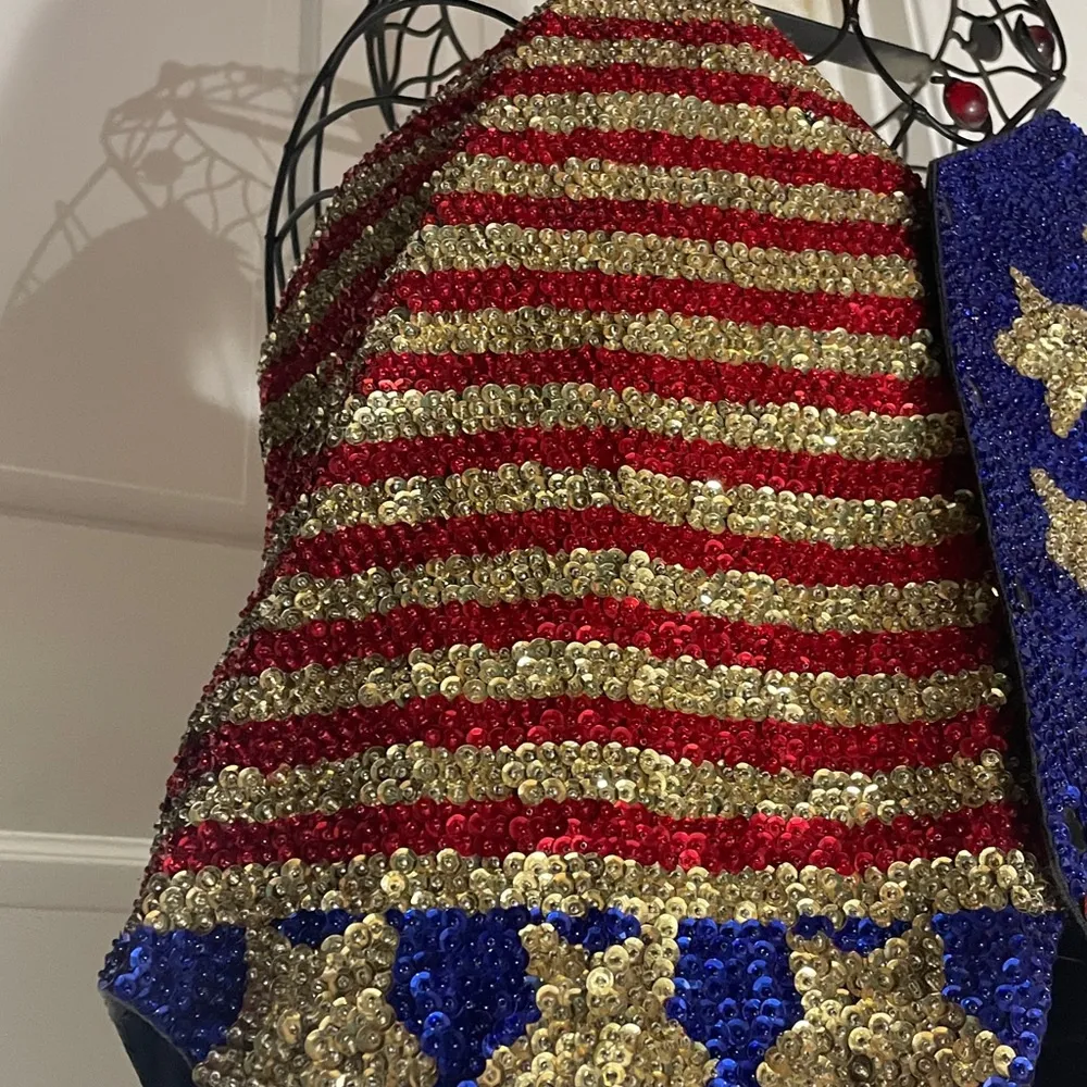 🇺🇸🇺🇸🇺🇸BOGOHO 🇺🇸🇺🇸🇺🇸Sequin American Flag Vest - Image 4