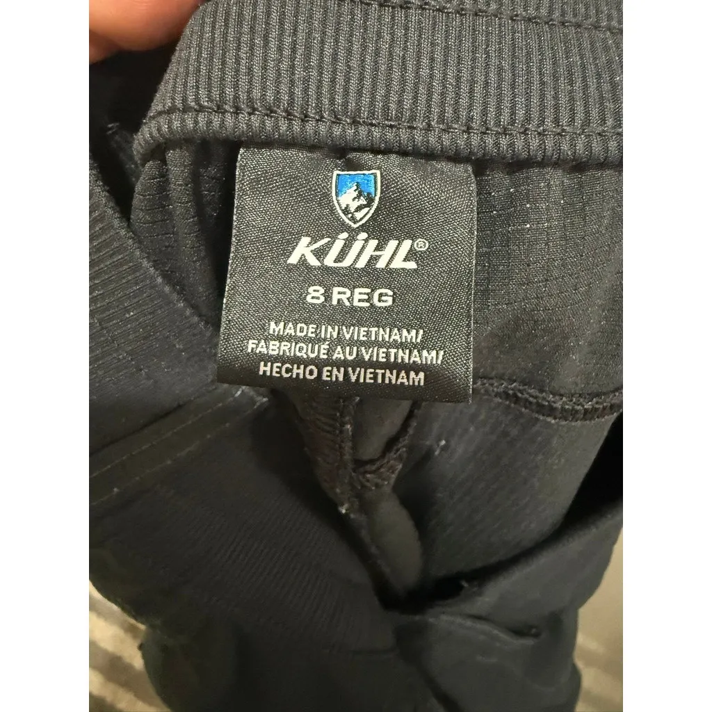 KUHL Pants Womens Size 8 Black Stretch Straight Leg Hiking Outdoor Cargo - Image 2