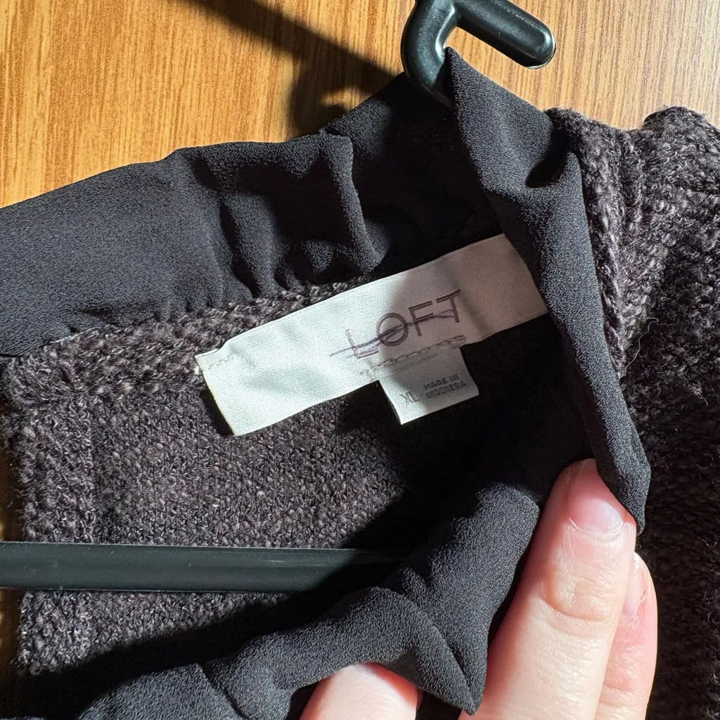 LOFT Black Layered Women's Sweatshirt - Image 2