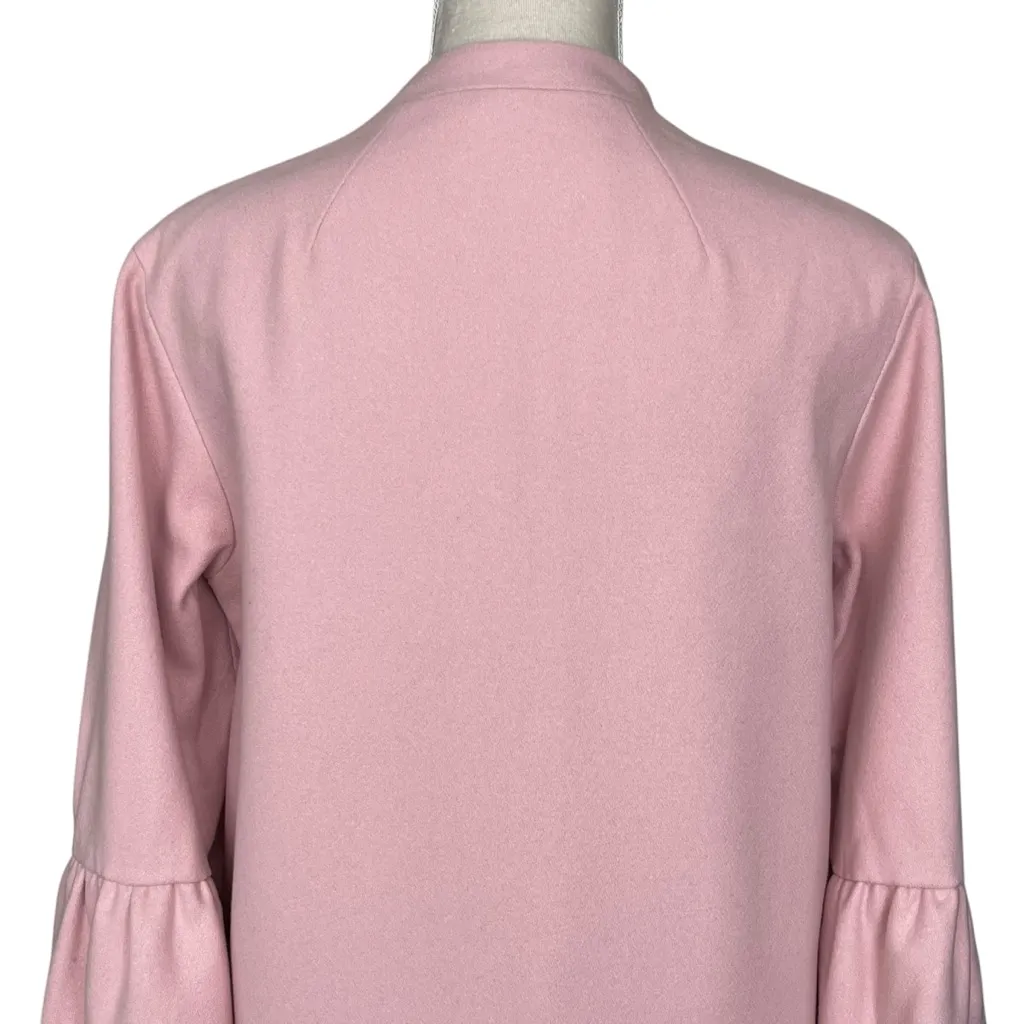 French Connection Virgin Wool Cashmere Flare Sleeves Pink Coat Women’s Size 4 - Image 6