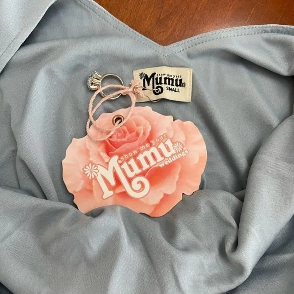 NWT SMYM Kendall Maxi Dress in Steel Blue Chiffon - Image 7