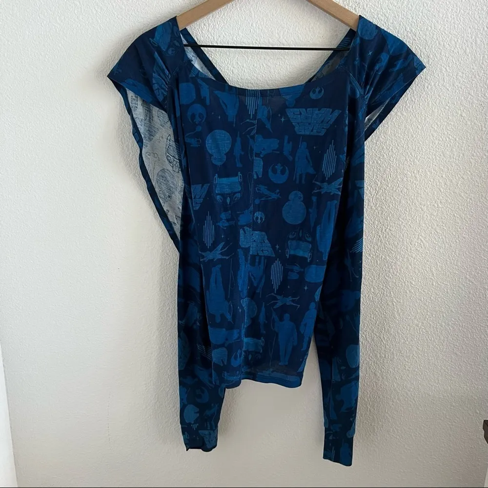 Disney Parks Star Wars Rebel Alliance Open Shoulder Trendy Costume Style Top S - Image 7