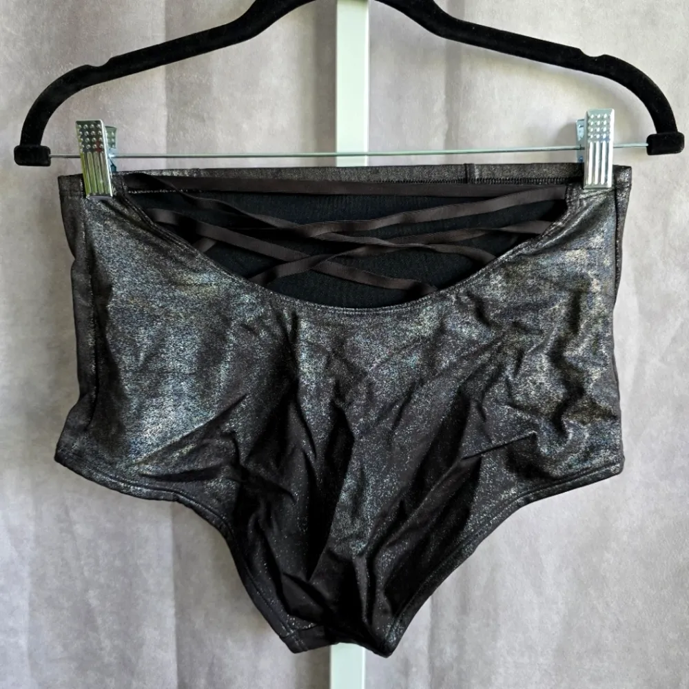 White House Black Market Black Bikini Hi Rise Bottom Swimwear Size Small - Image 2