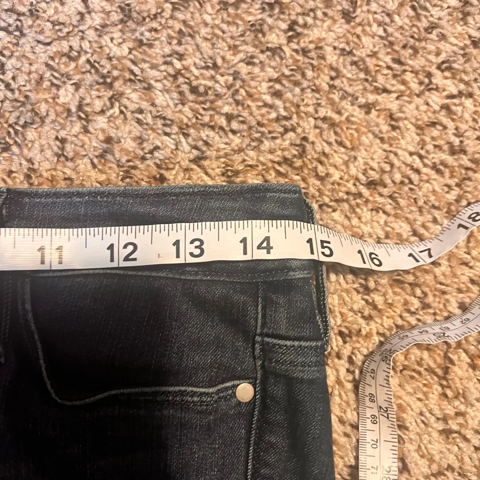 Athleta Women Size 2‎ Black Wash Denim Straight Leg Jeans Pants - Image 3