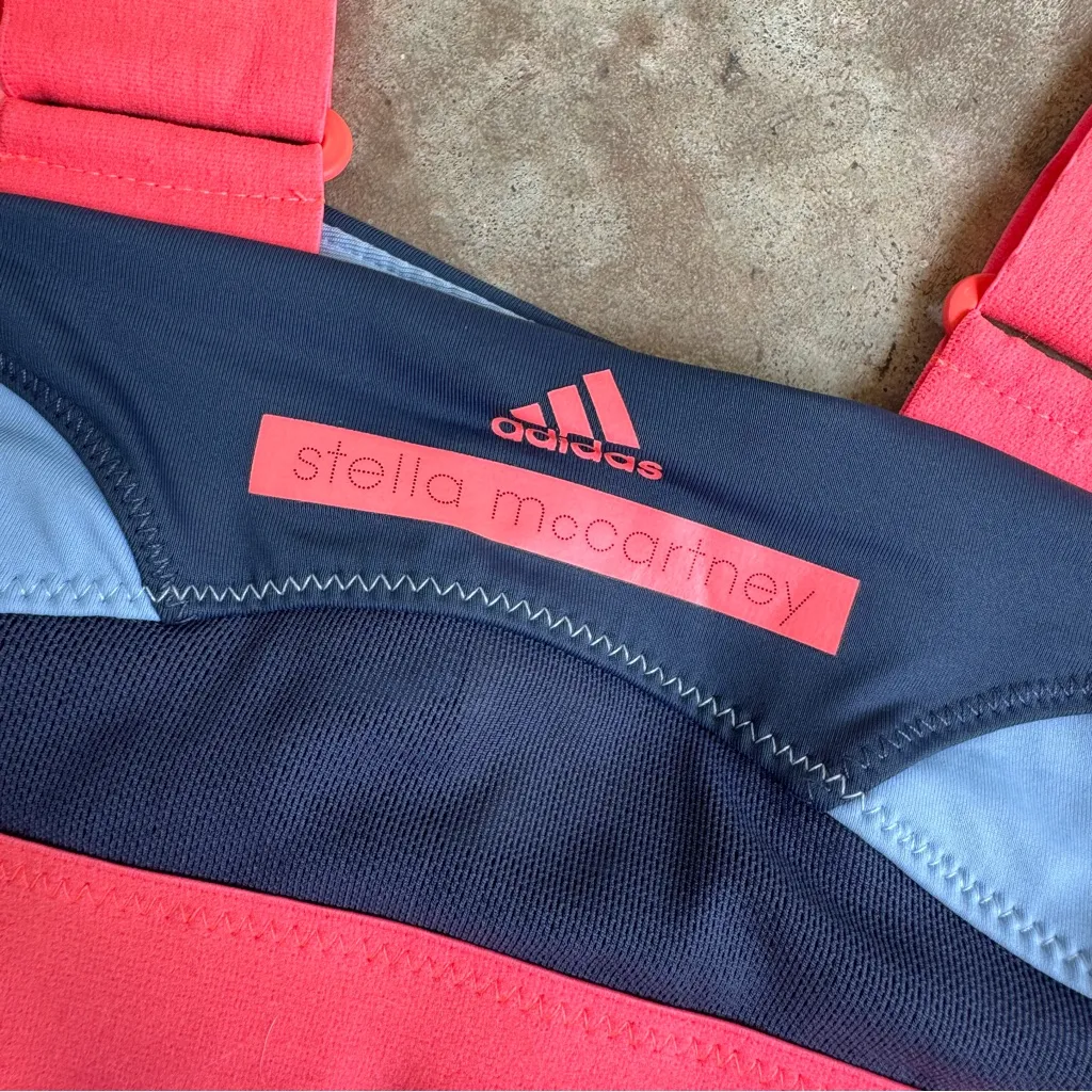 Adidas x Stella McCartney Thick Strap Colorblock Bikini Top Sports Bra Small - Image 5