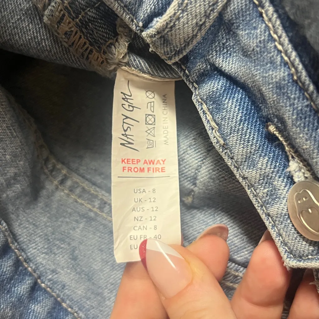 Nasty Gal Cut Out High Waisted Mom Jeans - Image 6