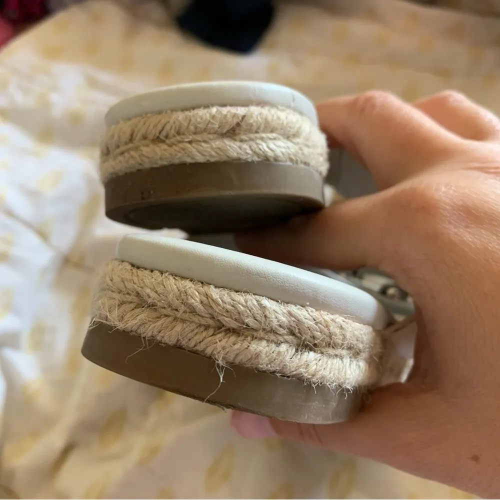 Marc Fisher white Prisca Ball Studded Espadrille Sandals - Image 5