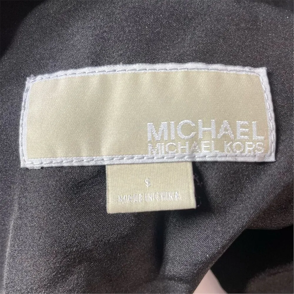 COPY - Michael Kors Women's Black Hooded Trench Coat Size S Long Sleeve - Image 9