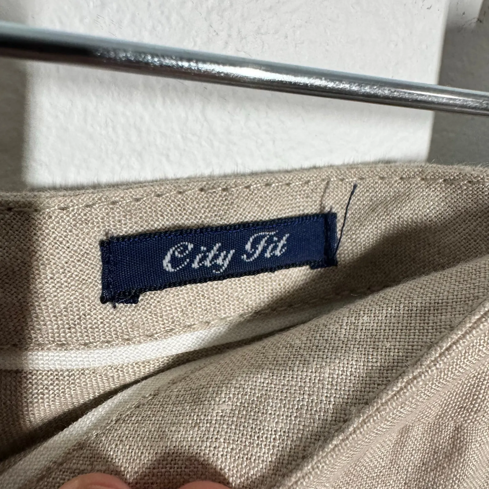 J.Crew City Fit Linen Wide Leg Pant Women 8T Tan Coastal Beach Capsule Career Size 8 - Image 8