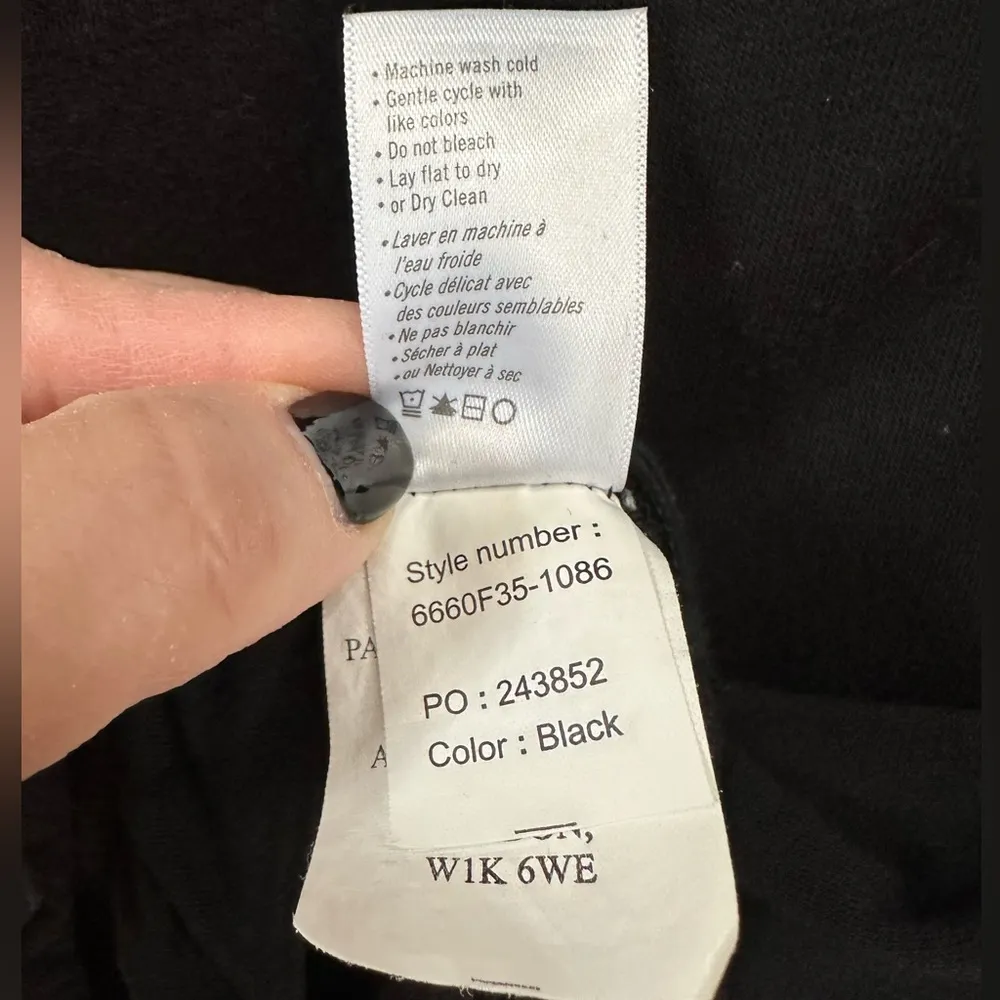 PAIGE womens Suvi Bodysuit Off the Shoulder Long Sleeve in Black. Sz Med - Image 8