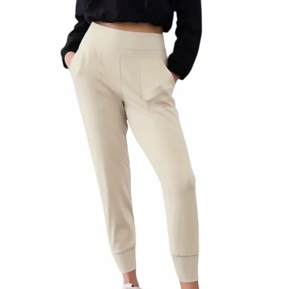 Athleta Venice High Rise Joggers Athletic Stone Beige Slimming Women’s Size XS - Image 4