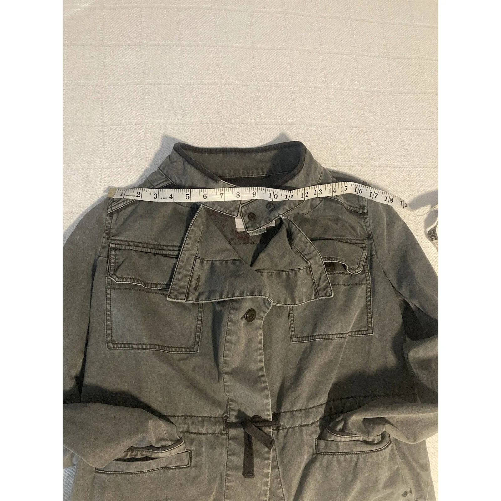Anthropologie Jacket Grunge Acubi Utility Blokette Skater Gray Anorak Womens S - Image 5