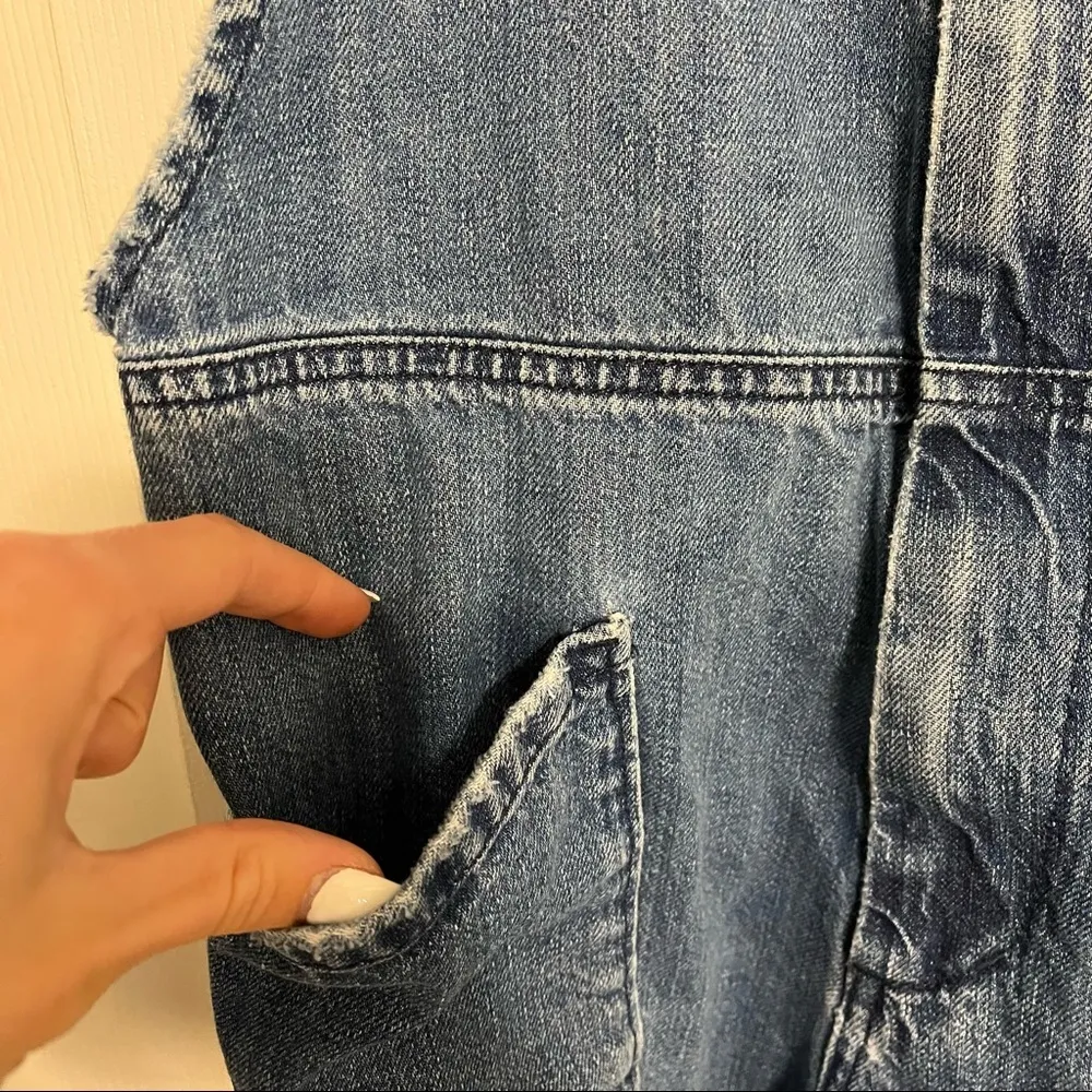 Madewell medium wash denim overalls size small - Image 6