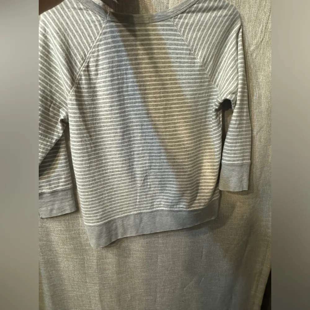 James Perse Striped Cotton 3/4 Length Sleeve Size UK 3 fits a small to medium US - Image 7