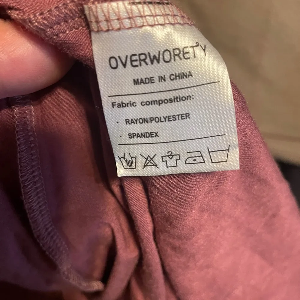 Overworety Plum Long Sleeve Button Tunic Top 4X Basic Casual Travel Staple Purple - Image 6