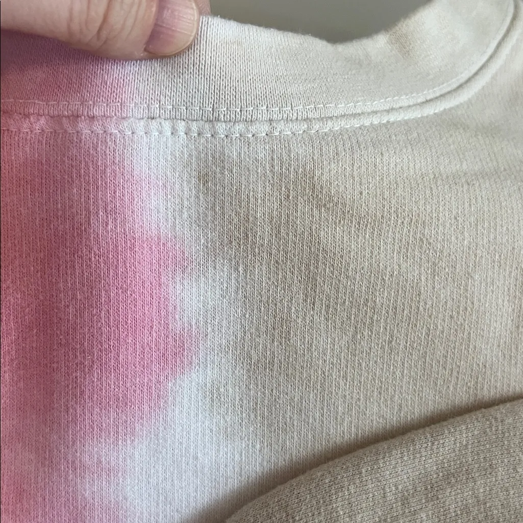 Ariana Grande Sweetener Tour Tie Dye Graphic Sweatshirt Pink/Tan Size Small - Image 9
