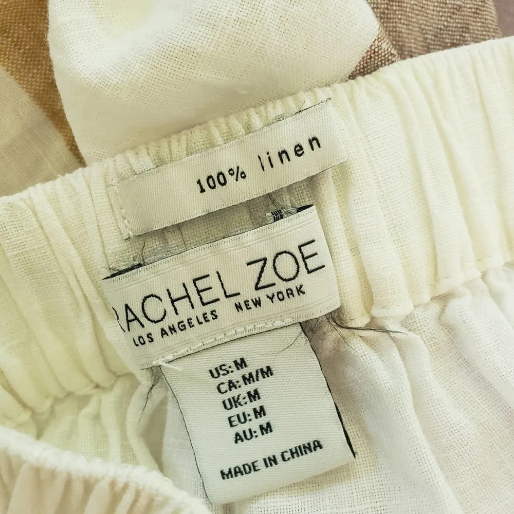 Rachel Zoe Linen Maci Skirt 1 Pocket Buttondown Pastel Stripes Sz Medium - Image 7