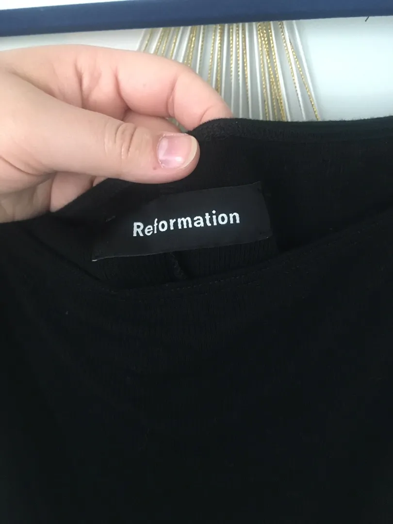 Square Neck Tee With Puff Sleeves XL Black top - Image 4