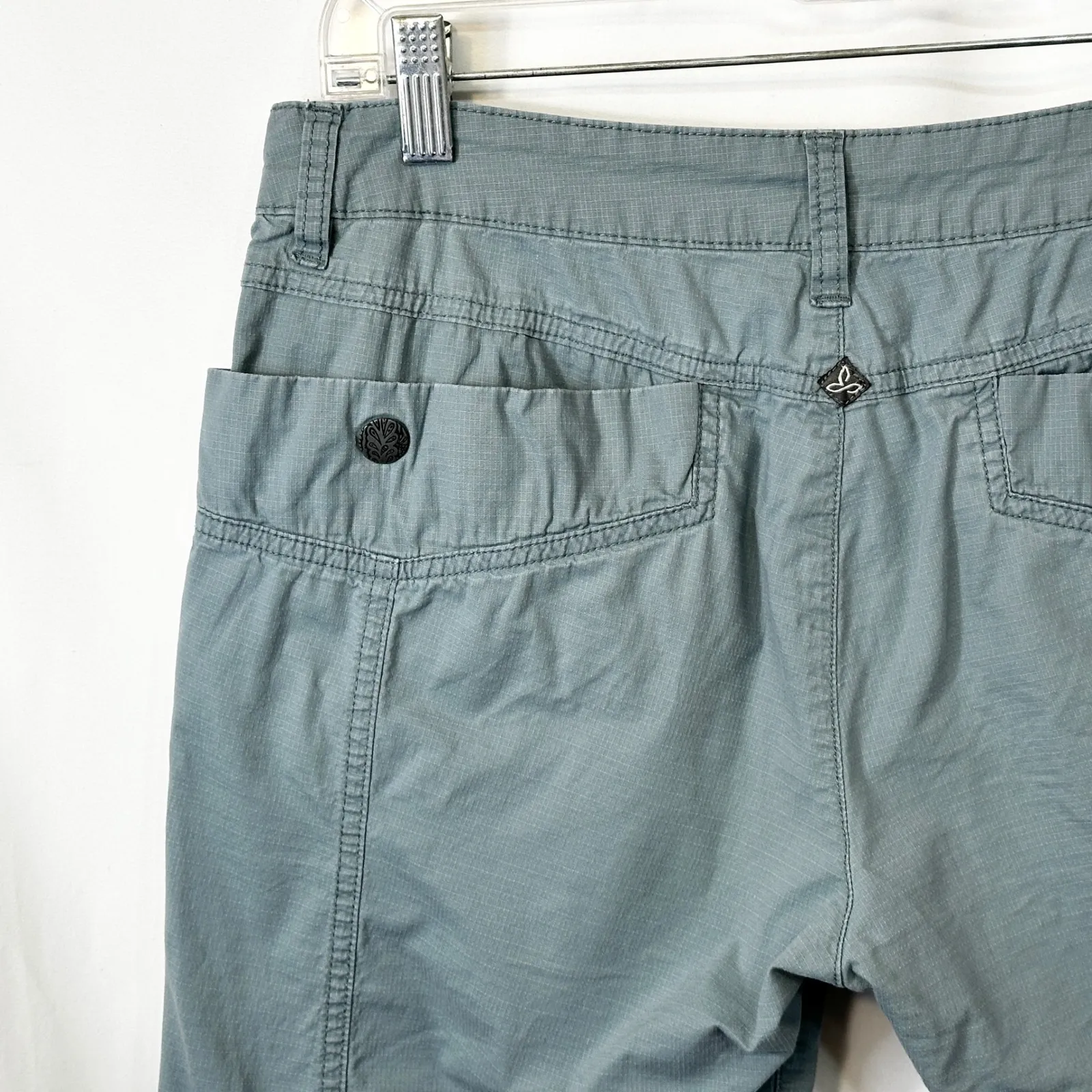 Prana Size 8 Shorts Ripstop Utility Cargo Slate Blue Outdoor Khaki Hiking 270 - Image 7