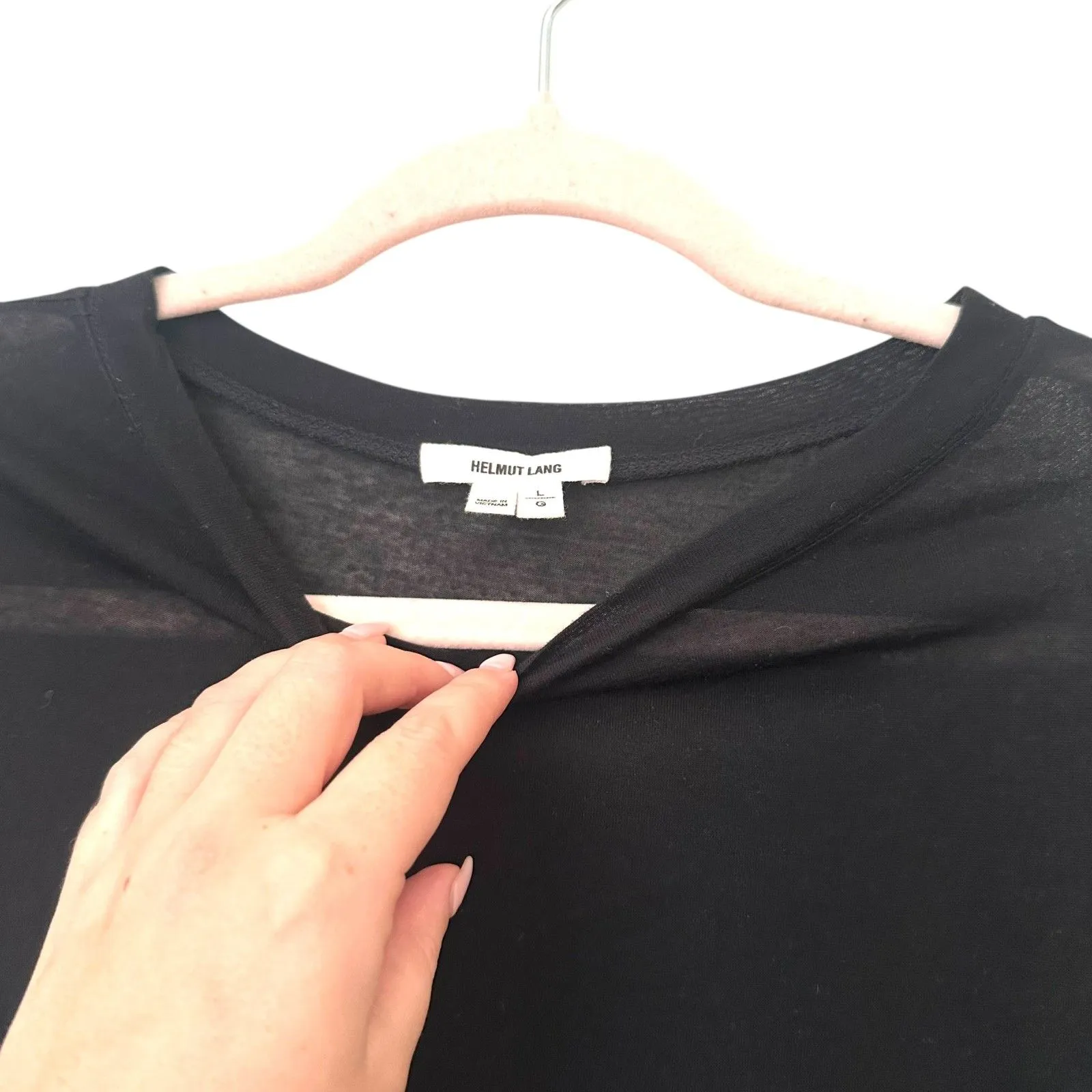 HELMUT LANG Modal Muscle Sleeveless Top Black Large - Image 4