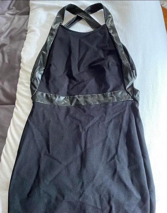 Solemio Leather Bodycon Dress - Image 2