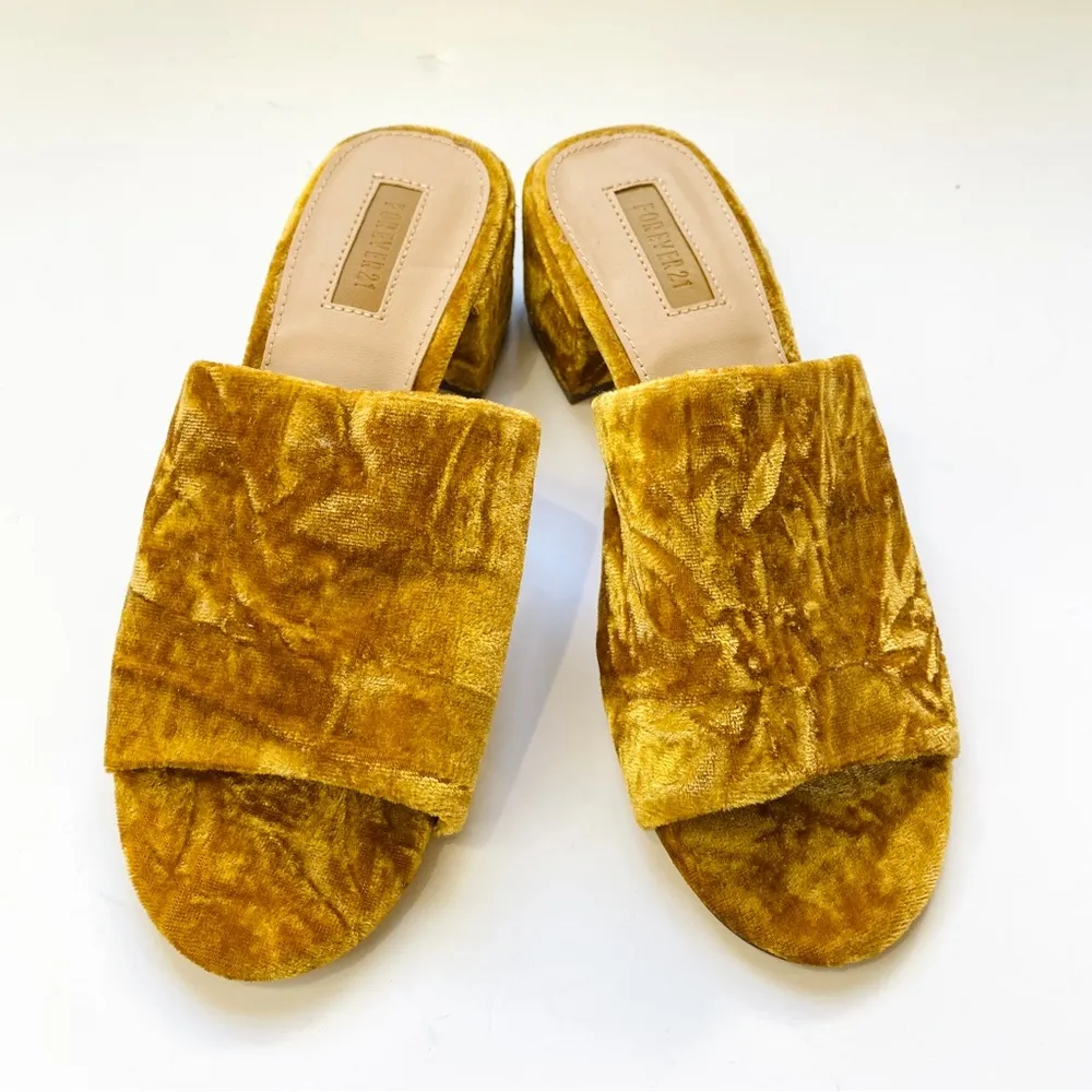 Forever 21 crushed velvet mules - Image 2