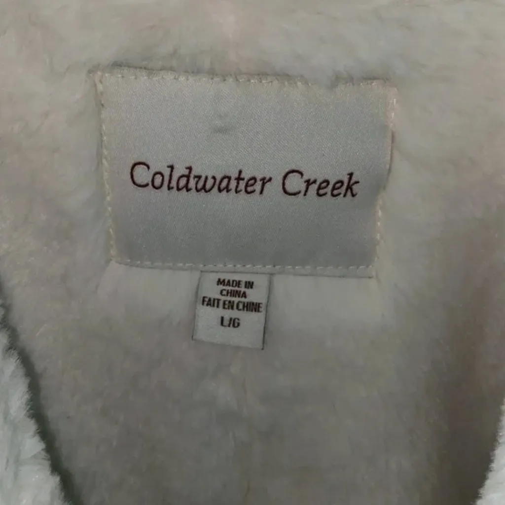 NWOT! Coldwater Creek - Navy Fur Coat - Large - Image 2