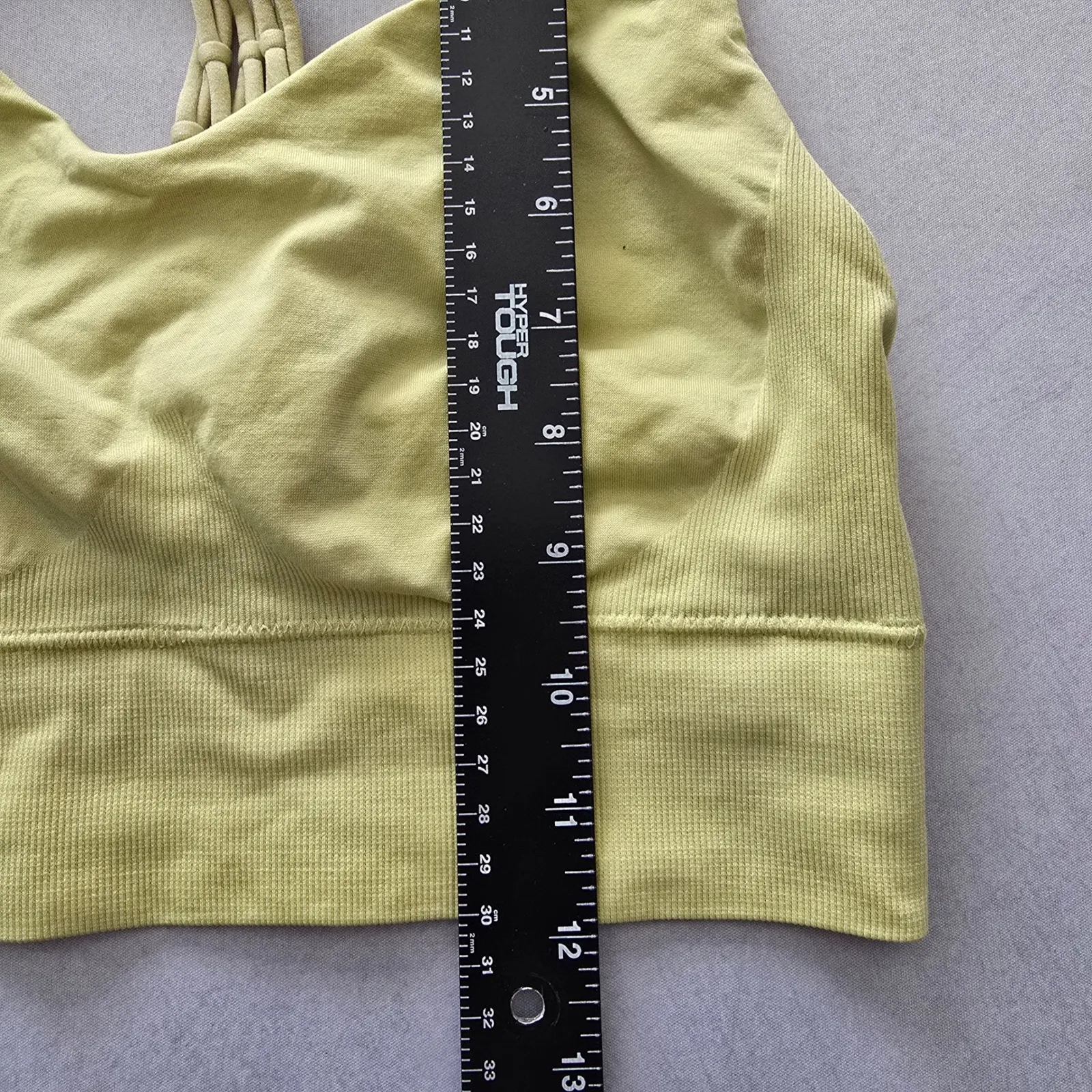 Y2K Green 90s 2000s Crisscross Macrame Retro Activewear Sports Bra Top Medium - Image 8