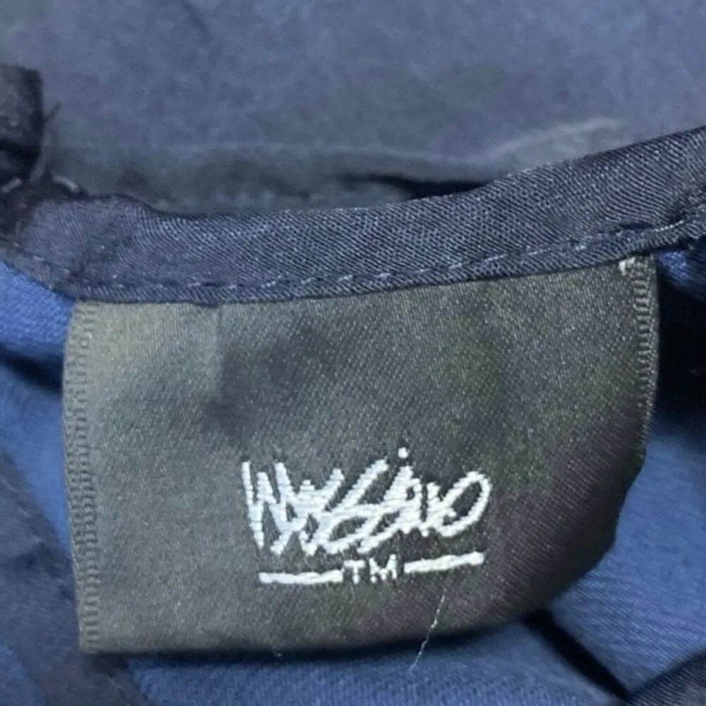 Mossimo Women's Black Peplum Long Bell Sleeve Keyhole Peasant Blouse Top Size XS - Image 3