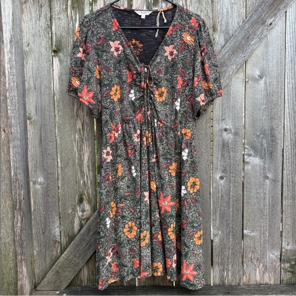 NWOT Fat Face Nell Black / Green Floral
Jersey Dress Size 14 - Image 5