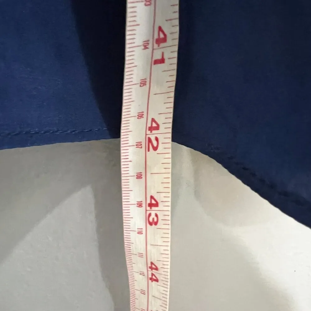 Alice & Trixie 100% Silk Blue High Waisted Wide Leg Flowy Pants Size M - Image 7