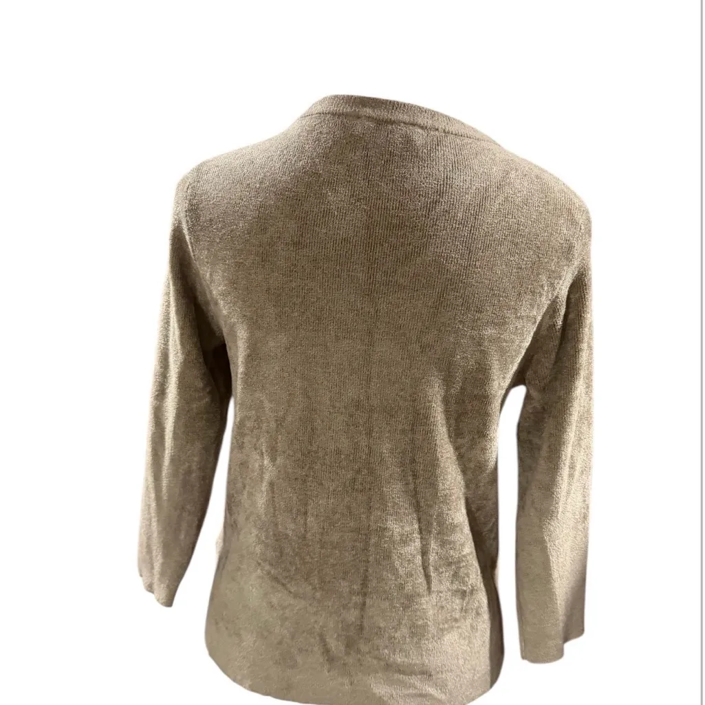 Another Love Light Olive Chenille Ribbed Top Green Size undefined - Image 2