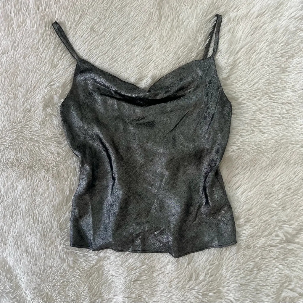 Elan Shimmering Silver Top Size XS - Image 4