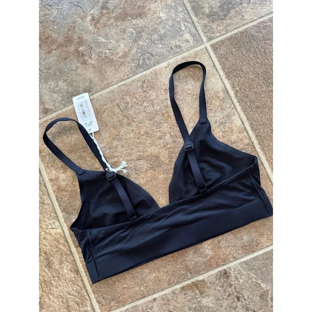 Aerie SMOOTHEZ Mesh Bralette True Black Size Small - Image 6