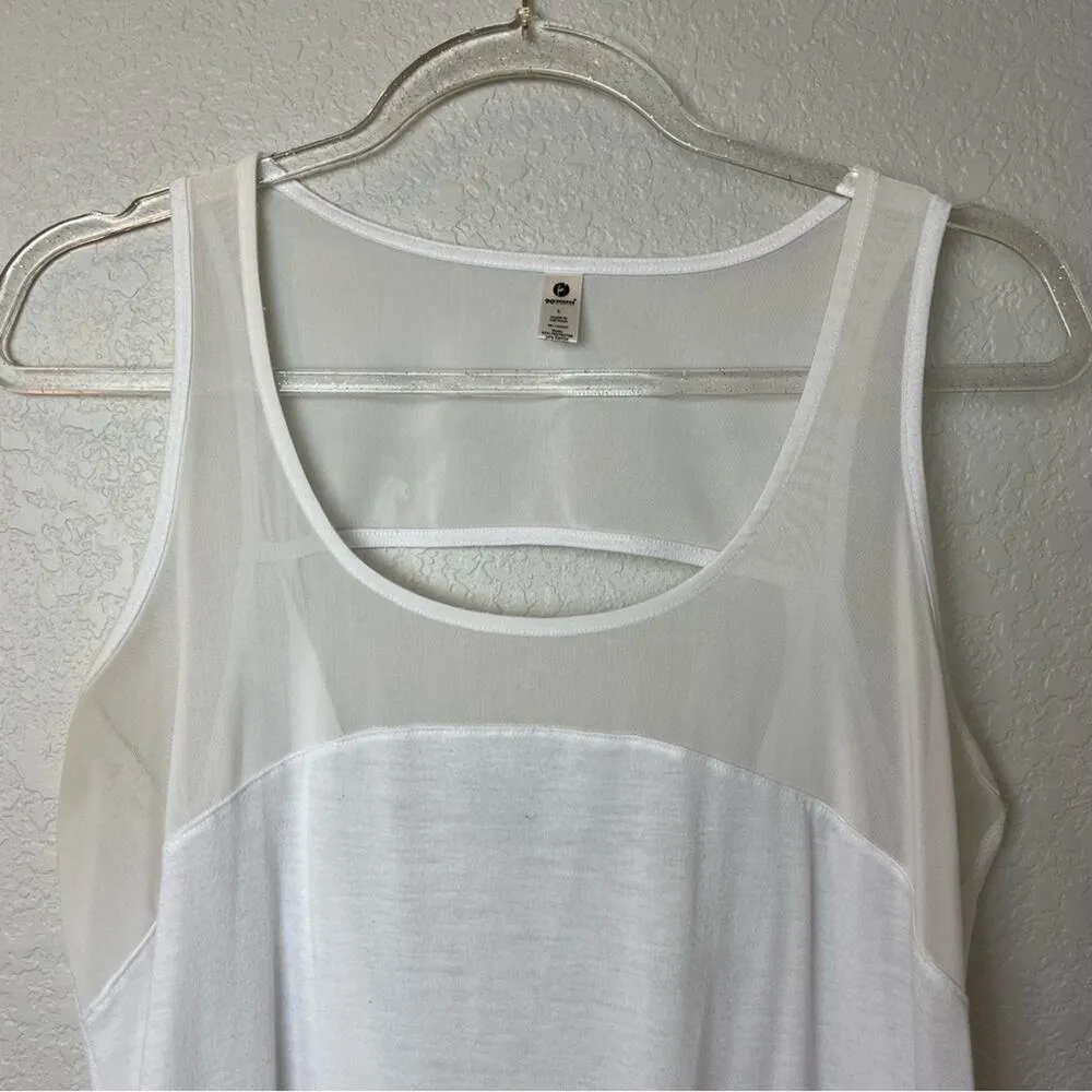 90 DEGREE White Workout Top with Mesh Detail & Back Detail Size L Size L - Image 3